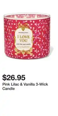 Bath & Body Works Pink Lilac & Vanilla 3-Wick Candle offer