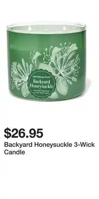 Bath & Body Works Backyard Honeysuckle 3-Wick Candle offer