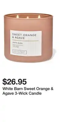 Bath & Body Works White Barn Sweet Orange & Agave 3-Wick Candle offer