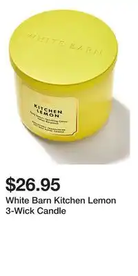 Bath & Body Works White Barn Kitchen Lemon 3-Wick Candle offer