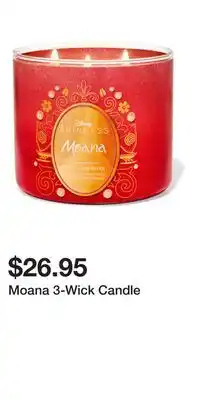 Bath & Body Works Moana 3-Wick Candle offer