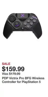 Game Stop PDP Victrix Pro BFG Wireless Controller for PlayStation 5 offer