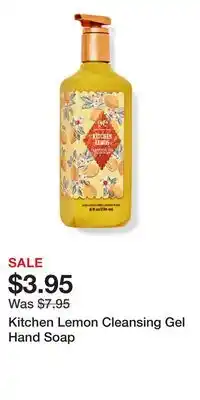 Bath & Body Works Kitchen Lemon Cleansing Gel Hand Soap offer