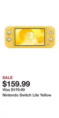 Game Stop Nintendo Switch Lite Yellow offer