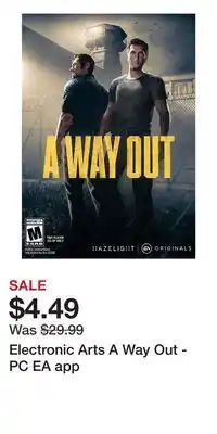 Game Stop Electronic Arts A Way Out - PC EA app offer