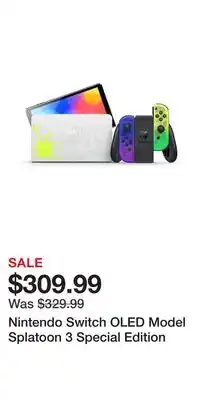 Game Stop Nintendo Switch OLED Model Splatoon 3 Special Edition offer