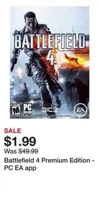 Game Stop Battlefield 4 Premium Edition - PC EA app offer