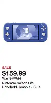 Game Stop Nintendo Switch Lite Handheld Console - Blue offer