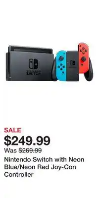 Game Stop Nintendo Switch with Neon Blue/Neon Red Joy-Con Controller offer