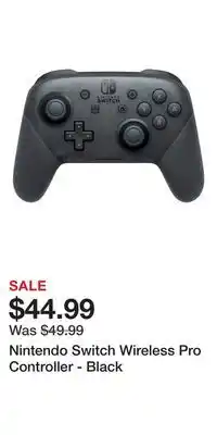 Game Stop Nintendo Switch Wireless Pro Controller - Black offer