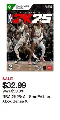 Game Stop NBA 2K25: All-Star Edition - Xbox Series X offer