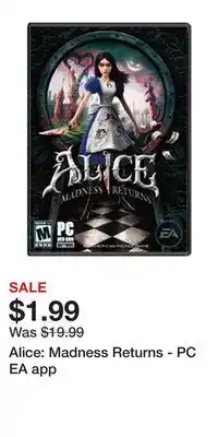 Game Stop Alice: Madness Returns - PC EA app offer