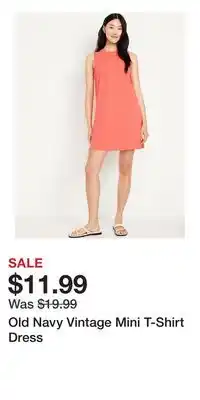 Old Navy Old Navy Vintage Mini T-Shirt Dress offer