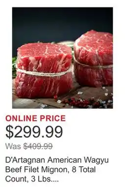 Costco D'Artagnan American Wagyu Beef Filet Mignon, 8 Total Count, 3 Lbs. Total offer