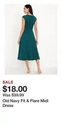 Old Navy Old Navy Fit & Flare Midi Dress offer