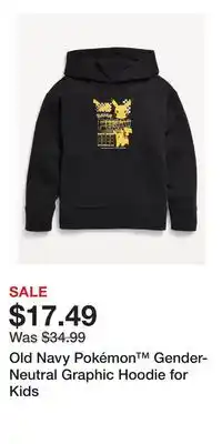 Old Navy Old Navy Pokémon Gender-Neutral Graphic Hoodie for Kids offer