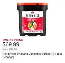 Costco ReadyWise Fruit and Vegetable Bucket (104 Total Servings) offer