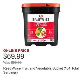 Costco ReadyWise Fruit and Vegetable Bucket (104 Total Servings) offer