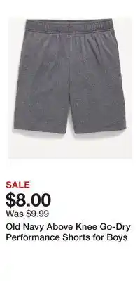 Old Navy Old Navy Above Knee Go-Dry Performance Shorts for Boys offer