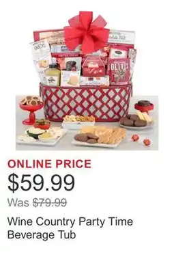 Costco Wine Country Party Time Beverage Tub offer