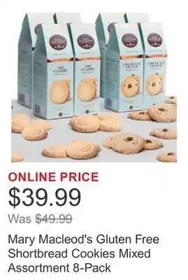 Costco Mary Macleod's Gluten Free Shortbread Cookies Mixed Assortment 8-Pack offer