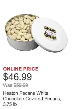 Costco Heaton Pecans White Chocolate Covered Pecans, 3.75 lb offer