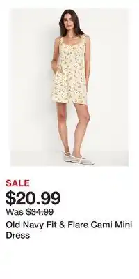 Old Navy Old Navy Fit & Flare Cami Mini Dress offer