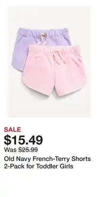 Old Navy Old Navy French-Terry Shorts 2-Pack for Toddler Girls offer