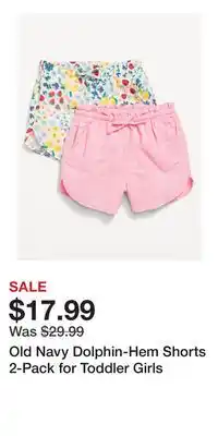 Old Navy Old Navy Dolphin-Hem Shorts 2-Pack for Toddler Girls offer