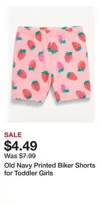 Old Navy Old Navy Printed Biker Shorts for Toddler Girls offer