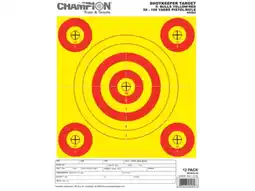 Walmart Champion Traps and Targets Shotkeeper 5 Bulls, 12-Pack Bright Yellow/Red offer