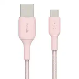 Walmart Belkin BoostCharge Braided USB-C Cable (5ft) for iPhone 16, 15, Galaxy S25, S24 & More - Rose Gold offer