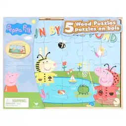 Walmart Peppa Pig 5pk Wood Puzzle offer