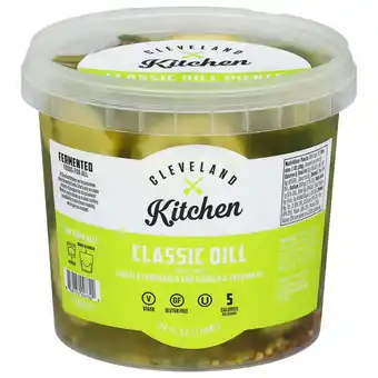 Walmart Cleveland Kitchen Classic Dill Pickle Chips, 24 fl oz Tub offer