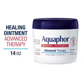 Walmart Aquaphor Healing Ointment Advanced Therapy, Skin Protectant for Dry, Compromised Skin, 14 oz Jar offer