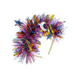 Walmart Packed Party Tinsel Time Headband, Multi-color Tinsels, Beauty Headband offer