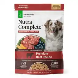 Walmart Ultimate Pet Nutrition Nutra Complete Premium Beef Freeze-Dried Raw Dog Food 16 oz offer