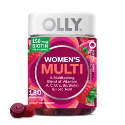 Walmart OLLY Women's Multivitamin Gummy, Vitamins A, D, C, E, Biotin, Folic Acid, Berry Flavor, 130 Ct offer