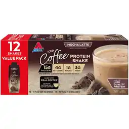 Walmart Atkins Mocha Latte Iced Coffee Protein Shake, Low Carb, Low Sugar, Keto Friendly, 12 Ct offer