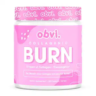 Walmart Obvi Collagenic Burn for Weight Loss, Collagen Peptides Infused Thermogenic Burner, 120 Capsules offer