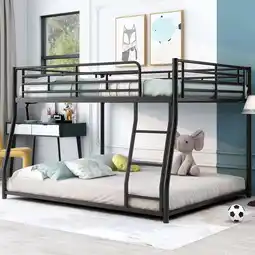 Walmart Euroco Metal Full XL over Queen Bunk Bed, Floor Bed for Kids Teens Adults offer