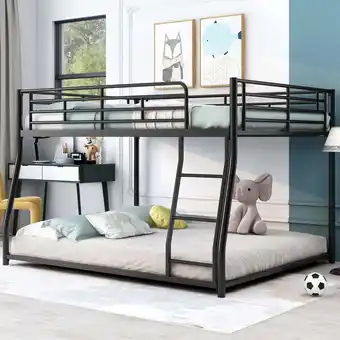 Walmart Euroco Metal Full XL over Queen Bunk Bed, Floor Bed for Kids Teens Adults offer