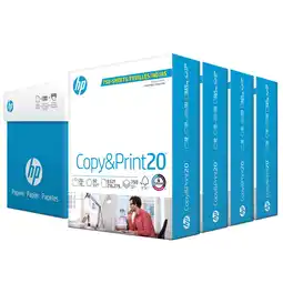 Walmart HP Printer Paper, Copy & Print 20lb, 8.5x11, 4 Bulk Packs, White, 3000 Sheets offer