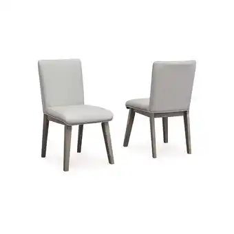 Walmart Signature Design by Ashley Loyaska Solid Wood Frame Dining Chair, Set of 2, Grayish Brown offer