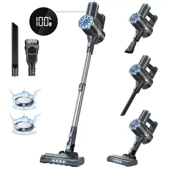 Walmart Hicloud Cordless Stick Vacuum Cleaner Lightweight for Pet Hair Carpet Hardwood WC01 offer