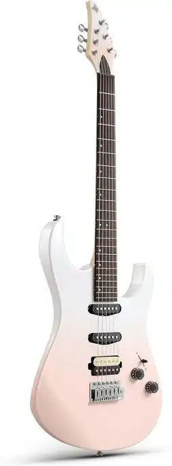 Walmart Donner Electric Guitar Only With Gig Bag Tremolo Bridge Solid Body HSS Pickup,DMT-66, Gradient Pink offer