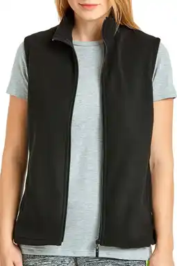 Walmart Sofra Women & Plus Lightweight Full Zip Up Soft Fleece Zippered Vest (Black, S) offer