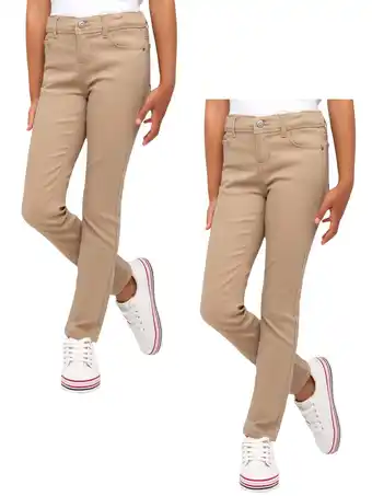 Walmart 2-Pack Girl's Super Stretch Pencil Skinny Uniform Pants (4-20) offer