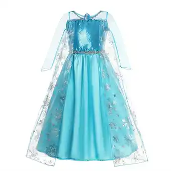 Walmart HAWEE Princess Elsa Dress Queen Costume Cosplay Elsa Dress up for Toddler Girls with Accessories offer