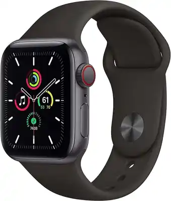 Walmart Apple Watch SE GPS + Cellular, 40mm Space Gray Aluminum Case with Black Sport Band - Regular offer